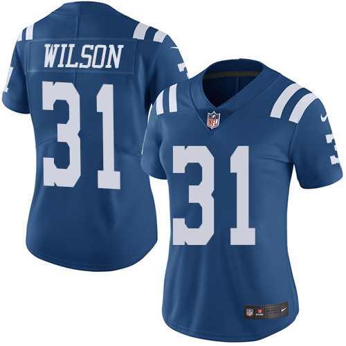 Indianapolis Colts #31 Limited Quincy Wilson Royal Blue Nike NFL Women Rush Vapor Untouchable Jersey